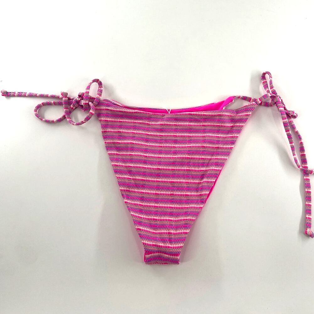 L*Space Electric Pique Stripe Lennox Bikini Bottom XL - Picture 4 of 9
